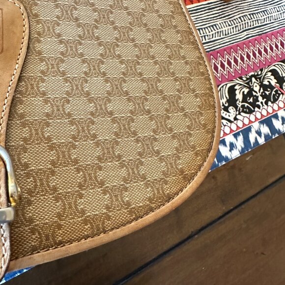 Celine Paris Light Macadam Accordion Crossbody Purse, Vintage - Picture 11 of 15